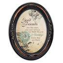 Good Friends Are Like Stars Burlwood Floral 5 x 7 Oval Photo Frame