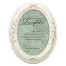 Daughter You Are Loved Ivory Floral 5 x 7 Oval Photo Frame