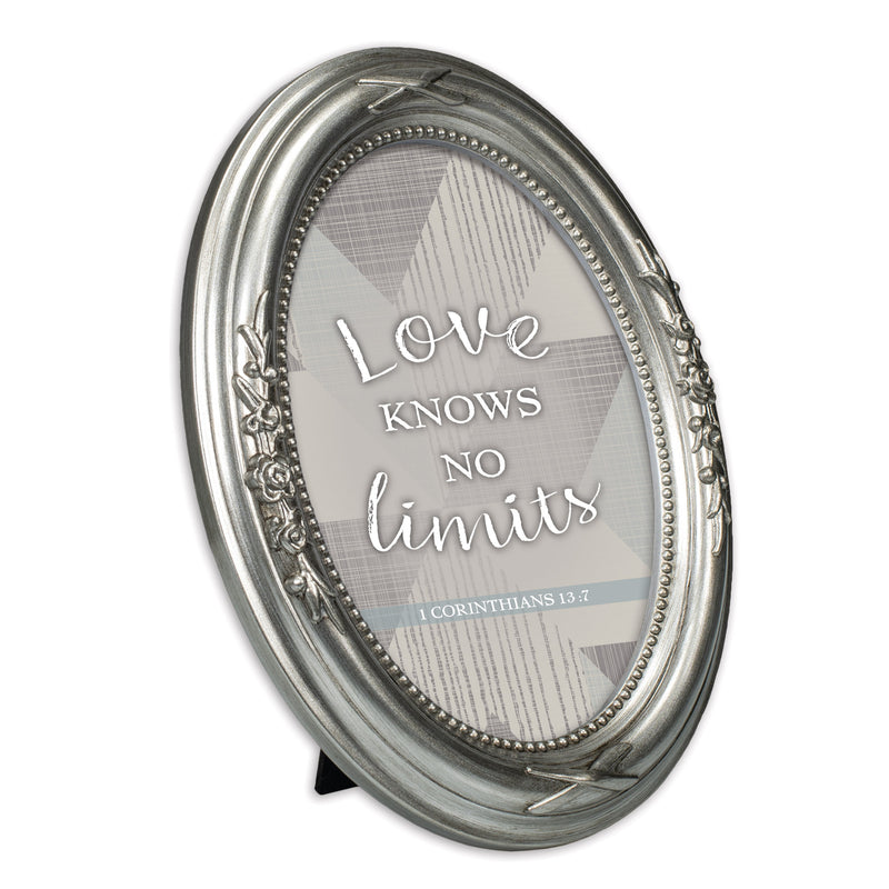 Love Knows No Limits Silver 5 x 7 Oval Photo Frame