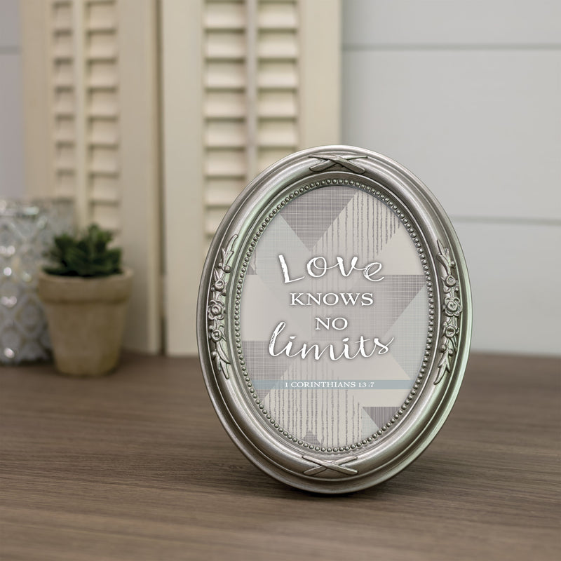 Love Knows No Limits Silver 5 x 7 Oval Photo Frame