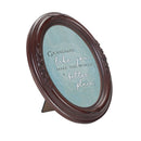 Grandmas Make The World Better Mahogany 5 x 7 Oval Photo Frame