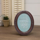 Grandmas Make The World Better Mahogany 5 x 7 Oval Photo Frame
