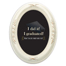 I Did It I Graduated Ivory 5 x 7 Oval Shaped Wall And Tabletop Photo Frame