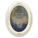 God's Plan For Your Life Ivory 5 x 7 Oval Shaped Wall And Tabletop Photo Frame