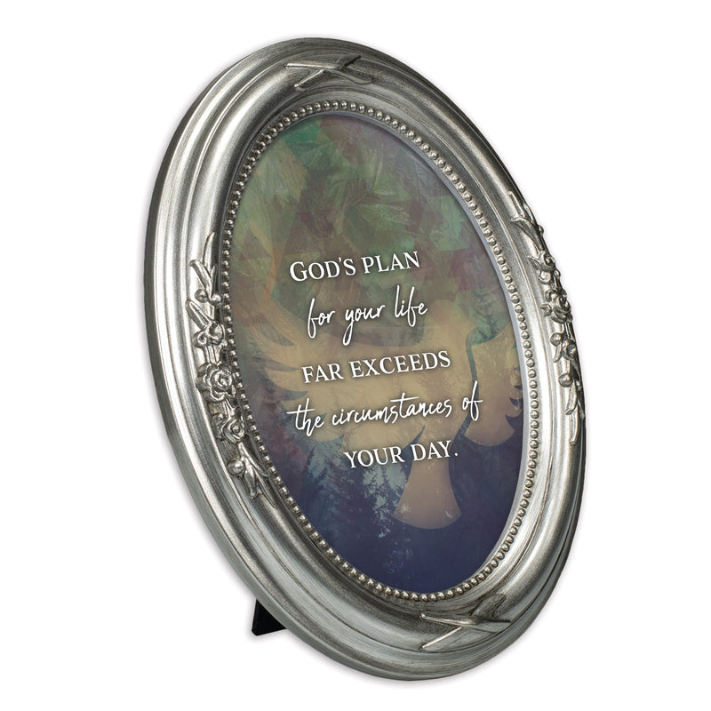 God's Plan For Your Life Silver 5 x 7 Oval Photo Frame