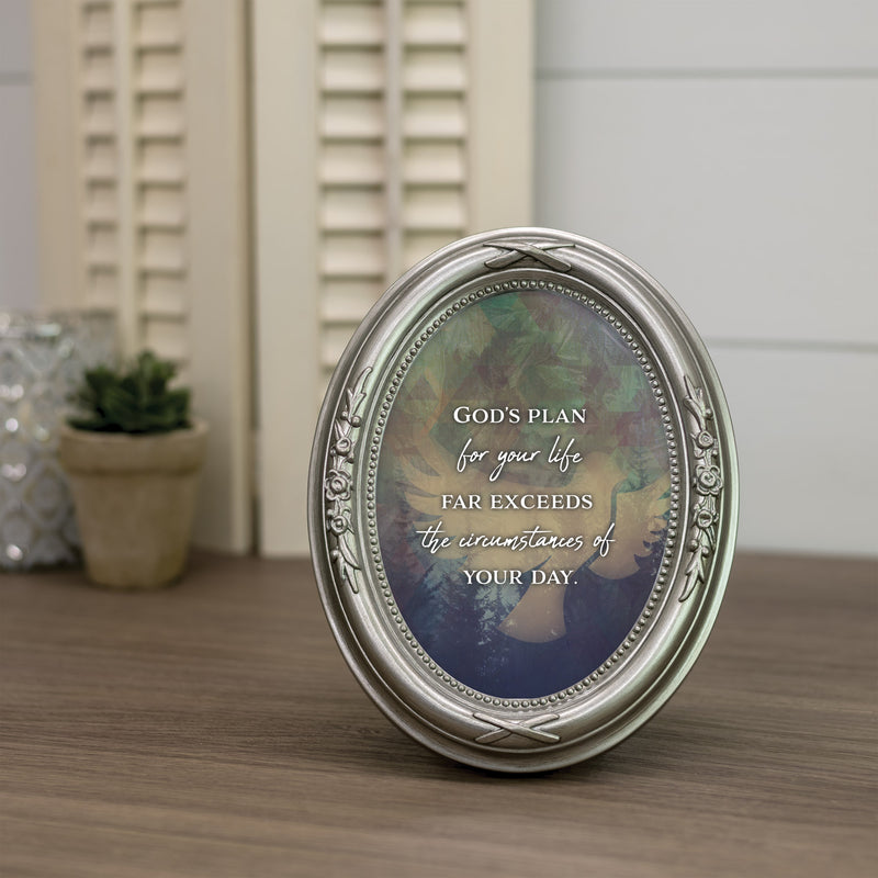 God's Plan For Your Life Silver 5 x 7 Oval Photo Frame