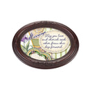 Marriage Love And Cherish Mahogany Floral 5 x 7 Oval Photo Frame