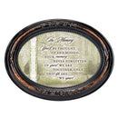 Be Missed Never Forgotten Burlwood Floral 5 x 7 Oval Photo Frame