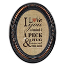 I Love You A Bushel & A Peck Burlwood Floral 5 x 7 Oval Photo Frame