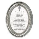 Love Never Fails Brushed Silver Floral 5 x 7 Oval Photo Frame