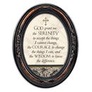 God Grant Me The Serenity Burlwood Floral 5 x 7 Oval Photo Frame