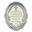 Palm Of His Hand Irish Blessing Brushed Silver Wavy 5 x 7 Oval Table Top and Wall Photo Frame