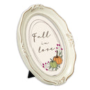 Fall In Love Ivory 5 x 7 Oval Wall And Tabletop Photo Frame