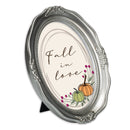 Fall In Love Silver 5 x 7 Oval Wall And Tabletop Photo Frame