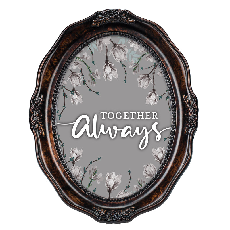 Together Always Amber 5 x 7 Oval Wall And Tabletop Photo Frame