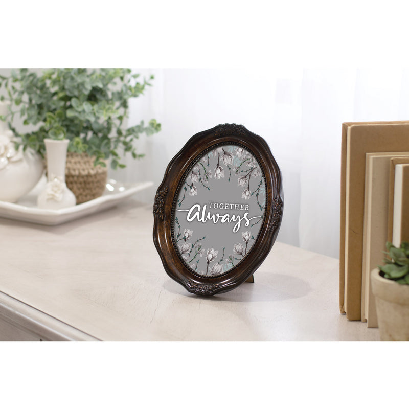 Together Always Amber 5 x 7 Oval Wall And Tabletop Photo Frame
