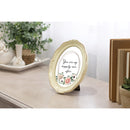 Happily Ever After Ivory 5 x 7 Oval Wall And Tabletop Photo Frame
