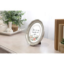 Happily Ever After Silver 5 x 7 Oval Wall And Tabletop Photo Frame