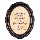 Moms Are The Heart Of The Family Amber 5 x 7 Oval Wall And Tabletop Photo Frame
