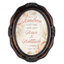 Grandma Grace And Gratitude Amber 5 x 7 Oval Wall And Tabletop Photo Frame