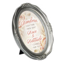 Grandma Grace And Gratitude Silver 5 x 7 Oval Wall And Tabletop Photo Frame