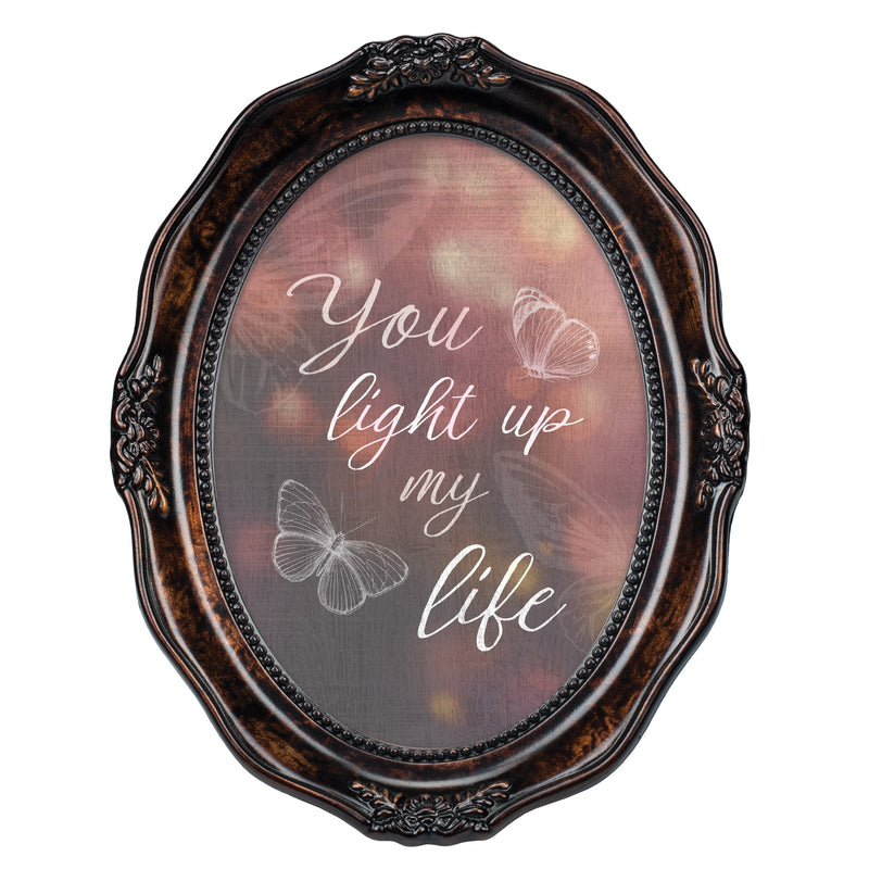 You Light Up My Life Amber 5 x 7 Oval Wall And Tabletop Photo Frame