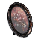 You Light Up My Life Amber 5 x 7 Oval Wall And Tabletop Photo Frame