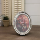 You Light Up My Life Silver 5 x 7 Oval Wall And Tabletop Photo Frame
