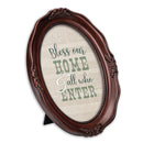 Bless Our Home Mahogany 5 x 7 Oval Wall And Tabletop Photo Frame