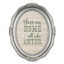 Bless Our Home Silver 5 x 7 Oval Wall And Tabletop Photo Frame