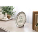 Bless Our Home Silver 5 x 7 Oval Wall And Tabletop Photo Frame
