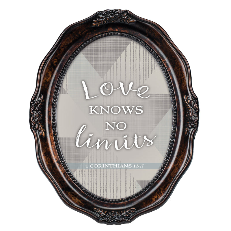 Love Knows No Limits Amber 5 x 7 Oval Wall And Tabletop Photo Frame