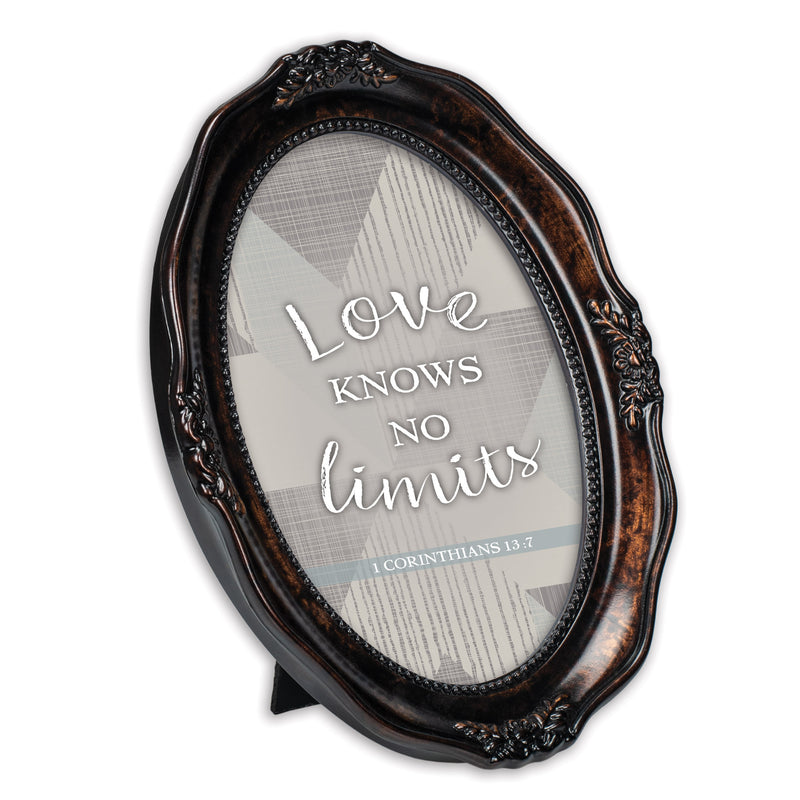 Love Knows No Limits Amber 5 x 7 Oval Wall And Tabletop Photo Frame