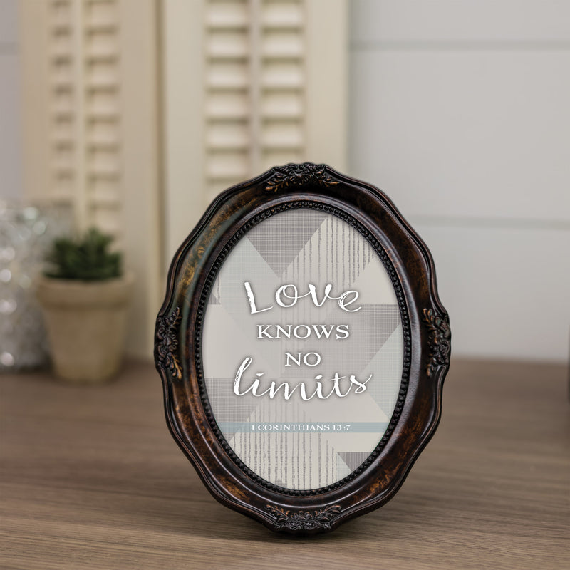 Love Knows No Limits Amber 5 x 7 Oval Wall And Tabletop Photo Frame