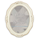 Love Knows No Limits Ivory 5 x 7 Oval Wall And Tabletop Photo Frame