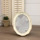 Love Knows No Limits Ivory 5 x 7 Oval Wall And Tabletop Photo Frame