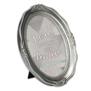 Love Knows No Limits Silver 5 x 7 Oval Wall And Tabletop Photo Frame
