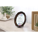 Pray Without Ceasing Amber 5 x 7 Oval Wall And Tabletop Photo Frame