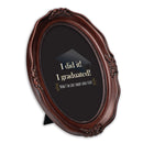 I Did It I Graduated Mahogany 5 x 7 Oval Wall And Tabletop Photo Frame