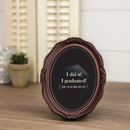 I Did It I Graduated Mahogany 5 x 7 Oval Wall And Tabletop Photo Frame