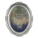 God's Plan For Your Life Silver 5 x 7 Oval Wall And Tabletop Photo Frame