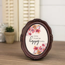 I'll Just Be Happy Today Mahogany 5 x 7 Oval Wall And Tabletop Photo Frame