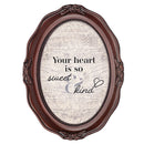 Your Heart Is Sweet And Kind Mahogany 5 x 7 Oval Wall And Tabletop Photo Frame