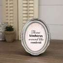 Throw Kindness Like Confetti Silver 5 x 7 Oval Wall And Tabletop Photo Frame