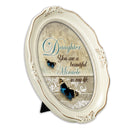 Cottage Garden Every Minute I Love You More Burlwood Finish Wavy 5 x 7 Oval Table and Wall Photo Frame