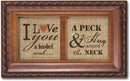 Cottage Garden Love You a Bushel and a Peck Woodgrain Rope Trim Jewelry Music Box Plays You Light Up My Life