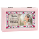 First Communion God Matte Pink Music Box Plays Jesus Loves Me