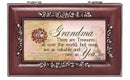 Cottage Garden Grandma Treasures All Over Rosewood Jewelry Music Box Plays You are My Sunshine
