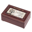 Cottage Garden I Love You A Bushel & A Peck Rosewood Finish Rose Jewelry Music Box - Plays Tune Canon in D