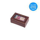 Cottage Garden Sister Always in My Heart Rosewood Silver Trim Rose Music Box - Plays Tune Canon in D